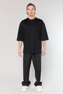 Tricou AINKER, Mercerized 734, Oversized, Negru