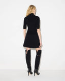 Rochie ELISABETTA FRANCHI, Mini dress in knit fabric with jewel buttons
