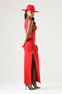 Rochie ELISABETTA FRANCHI, Women's red passion RED CARPET long one-shoulder 2