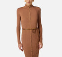 Rochie ELISABETTA FRANCHI, Dress in openwork knit fabric with jewel belt