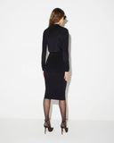 Rochie ELISABETTA FRANCHI, Viscose yarn dress with jewel chain