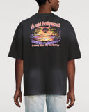 Tricou AMIRI, graphic-print Hollywood, Negru