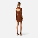 Rochie ELISABETTA FRANCHI, Knit openwork mini dress, Maro