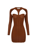 Rochie ELISABETTA FRANCHI, Knit openwork mini dress, Maro
