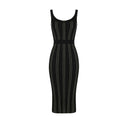 Rochie ELISABETTA FRANCHI, Origami dress in knit fabric, Negru