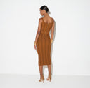 Rochie ELISABETTA FRANCHI, Origami dress in knit fabric, Maro