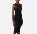 Rochie ELISABETTA FRANCHI, Knit dress with transparency details