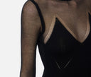 Rochie ELISABETTA FRANCHI, Mini dress in knit fabric with see-through details
