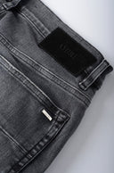 Jeans AMIRI, Varsity Patch Stretch Denim Jeans Grey, Regular Fit