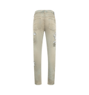 Jeans AMIRI, domino applique skinny jean, Blue/Grey
