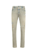 Jeans AMIRI, domino applique skinny jean, Blue/Grey