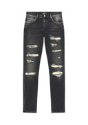 Jeans AMIRI, Snake Thrasher Skinny Jeans, Negru