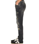 Jeans AMIRI, Snake Thrasher Skinny Jeans, Negru