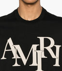 TRICOU AMIRI, Design Logo Interliniat, Black
