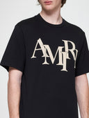 TRICOU AMIRI, Design Logo Interliniat, Black