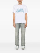 TRICOU AMIRI, Blue Flowers Print, White