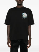 TRICOU AMIRI,Black Oversized Hotel Print T-Shirt
