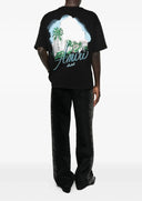 TRICOU AMIRI,Black Oversized Hotel Print T-Shirt