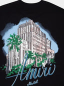 TRICOU AMIRI,Black Oversized Hotel Print T-Shirt
