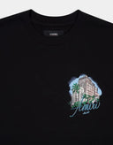 TRICOU AMIRI,Black Oversized Hotel Print T-Shirt