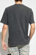 TRICOU AMIRI,GREY T-shirt with a logo and shimmering finish