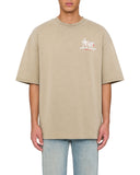 Tricou AMIRI, Beige cotton jersey Amiri Studio oversized T-shirt