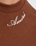 Tricou AMIRI, Amiri BROWN T-shirt with embroidered logo