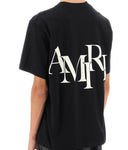TRICOU AMIRI, Staggered Logo, Black
