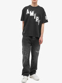 TRICOU AMIRI, FLOCKED HOCKEY SKATER, Negru