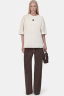Tricou AMIRI, WOMEN'S MA DROP SHOULDER TEE, Beige