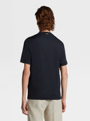 Tricou Zegna, Silk, Leggerissimo, Bleumarin