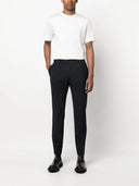 Tricou Zegna, Little Logo, Simple, Silk, White