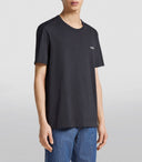 Tricou ZEGNA, Black, Model Clasic, Logo Insert