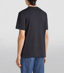 Tricou ZEGNA, Black, Model Clasic, Logo Insert