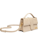 Geanta JACQUEMUS, Large Bambino Dark Beige Suede Crossbody Bag 3