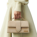 Geanta JACQUEMUS, Large Bambino Dark Beige Suede Crossbody Bag 6