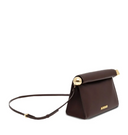 Geanta JACQUEMUS, Le Sac Rond Carre leather clutch, Brown 2