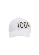 Sapca DSQUARED2, ICONique Baseball Cap Patch, Alb