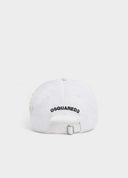 Sapca DSQUARED2, ICONique Baseball Cap Patch, Women, Alb