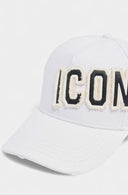 Sapca DSQUARED2, ICONique Baseball Cap Patch, Alb
