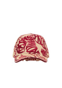 Sapca DSQUARED2, Printed denim Rebel Hibiscus baseball cap