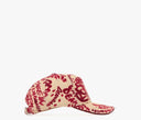 Sapca DSQUARED2, Printed denim Rebel Hibiscus baseball cap