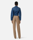 Jacheta ELISABETTA FRANCHI, Denim jacket with crossover laces