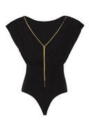 Top ELISABETTA FRANCHI, Crewneck Knit Bodysuit