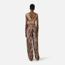 Top ELISABETTA FRANCHI, Crewneck Knit Bodysuit, Beige
