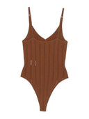 Top ELISABETTA FRANCHI, Knit openwork bodysuit, Maro