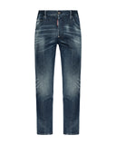 BLUGI DSQUARED2, Whiskering Effect, Skinny, Dark Blue