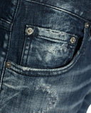 BLUGI DSQUARED2, Whiskering Effect, Skinny, Dark Blue