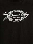Tricou Givenchy, White Medallion Logo, Black