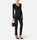 Body ELISABETTA FRANCHI , Crêpe jersey bodysuit with draping